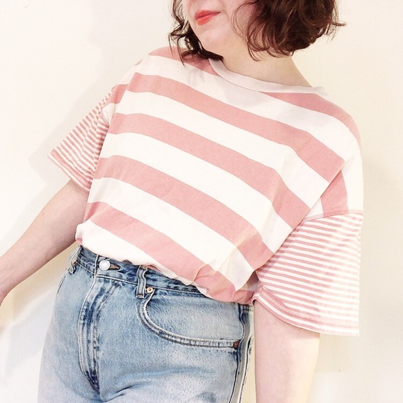 2/$20 Urban Outfitters BDG Boston Oversized Striped Ringer Tee - Picture 1 of 11